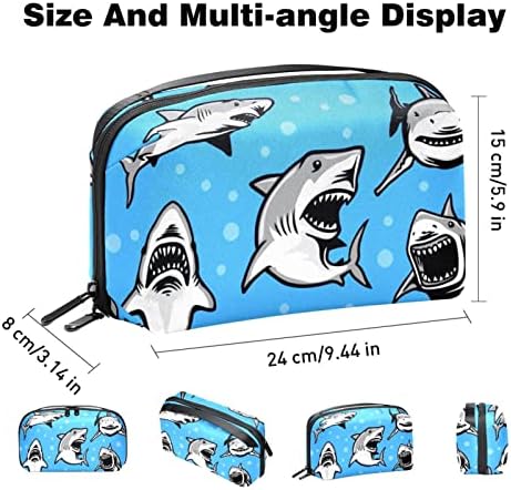 Cute White Shark Electronics Organizator, cablu cablu de stocare sac impermeabil pentru acasă călătoresc, Accesorii Electronice