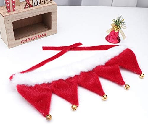 Amosfun Christmas pentru animale de companie guler reglabil guler cu decorațiuni de clopot jingle clopot de Crăciun accesorii