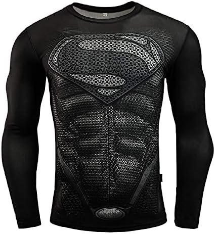 Seftetl Hero pentru bărbat cu mânecă lungă casual și tricoul sportiv cu tricouri cu imprimeu 3D cu imprimare 3D
