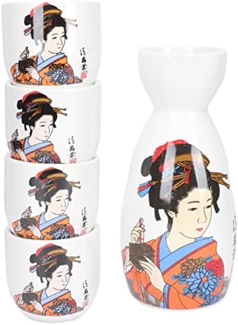 Set tradițional ceramică japoneză: delicios set set de cupe saki pahare de pahare împușcate pahare ceai de ceai restaurant