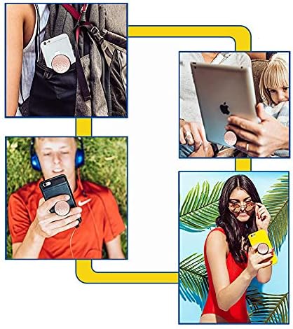Nxmouse 3 Pack multifuncțional pliabil telefon mobil stand titular, Rose Gold Albastru marmura Grip Mount compatibil pentru