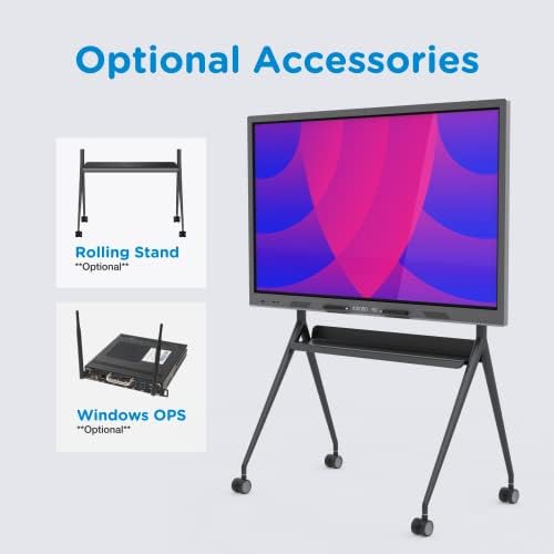 Ideoboard interactiv Whiteboard cu microfoane de conferințe încorporate, webcam HD și boxe, ecran tactil de 65 ”4K HD pentru