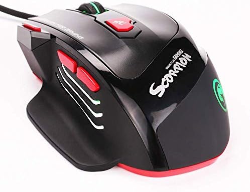 Marvo M450 Gaming Mouse 7 Butoane Programabile 5 Setări DPI 800-6400 DPI 6 Greutăți ale turneului 7 Culori de iluminare diferite