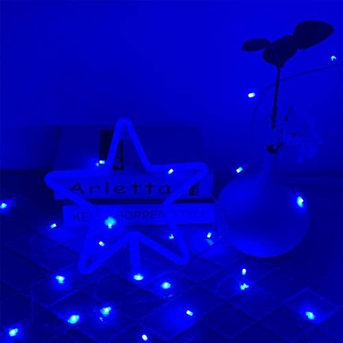 LED Light Up Marquee Star Neon Signs Lights Blue LED Wall Decor, baterie sau USB Star Lamp Planet neon Signs for Home,Camera