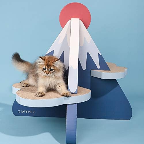 Fluffydream Cat Scratcher Post Board, Mount Fuji Shape Cat Scratching Lounge Pat, Pad Durabil Previne Deteriorarea Mobilierului