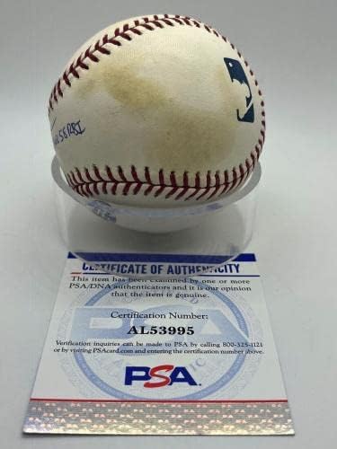 Justin Morneau .271 AVG. 19 HR Twins Semnat Autograf OMLB Baseball PSA ADN - baseball -uri autografate