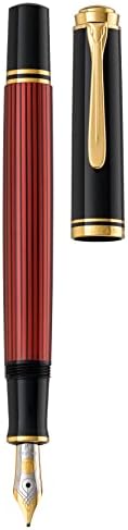 Pelikan Luxury Souveran M600 Fântâna Pen - Negru/Roșu