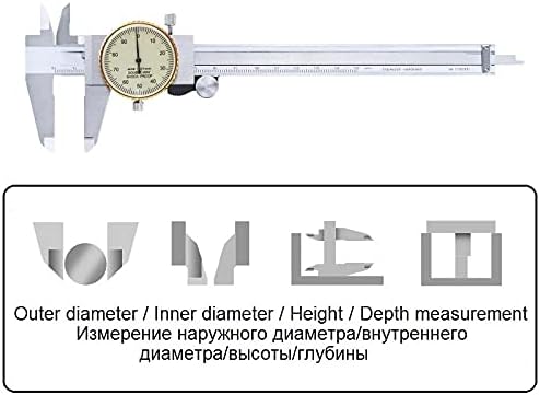 XBWEI dublu Mod șoc dovada metal Dial etriere 0.01 De înaltă rezoluție din oțel inoxidabil Vernier etrier adâncime diametru instrumente de măsurare