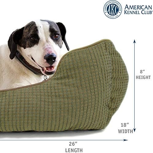 American Kennel Club Small Sage Dog Pat, Solid Weave Cuddler, AKC Pet Cuddler, 26-inch