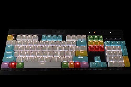 104 chei PBT Keyset dublu Shot Shine prin translucide keycaps OEM profil pentru jocuri Corsair Tastatură mecanică K95 Platinum