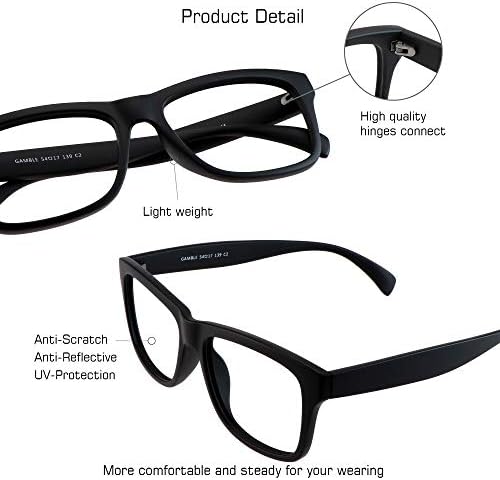 Ochelarii de blocare a luminii albastre vizionglobal pentru femei/bărbați, cadru pătrat elegant, anti -ochi de ochi