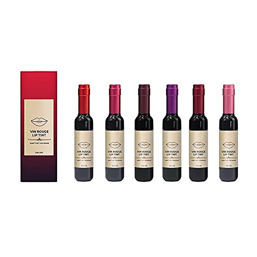 6 culori / Set nuanță de buze de vin, Ruj De Vin mat de lungă durată set de nuanțe de buze impermeabile Luciu de buze pata