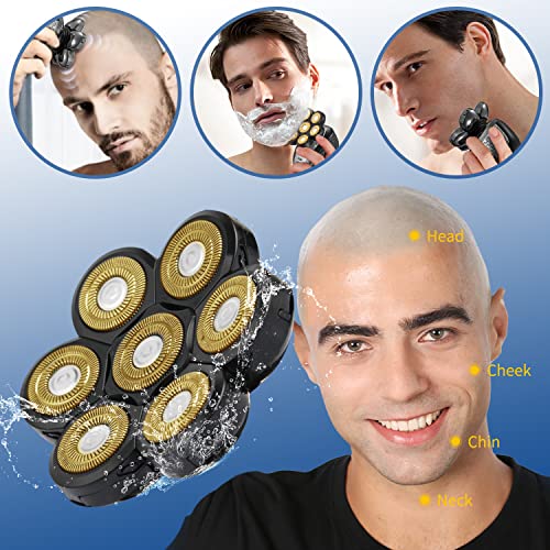Cap de înlocuire a bărbieritului electric modernizat 7D pentru bărbați electrici Shaving Cap Freedom Shavers Bald Lames umed