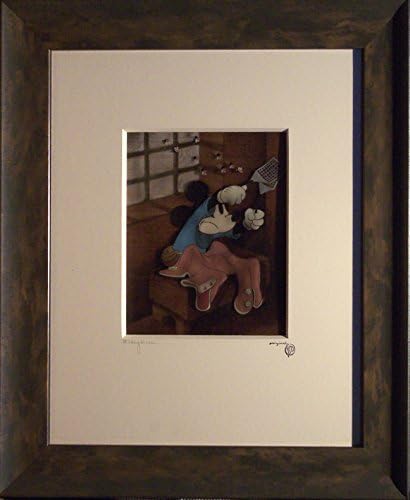 Rare, Mickey Mouse producție de animație Cel din Brave Little Tailor, 1938 fundal Courvoisier, încadrat Walt Disney