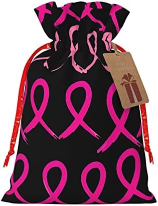 Augensstern Drawstrings Genti cadou de Crăciun pentru sân-cancer-roz prezintă pungi de ambalare Xmas Cadou de ambalare Sacks
