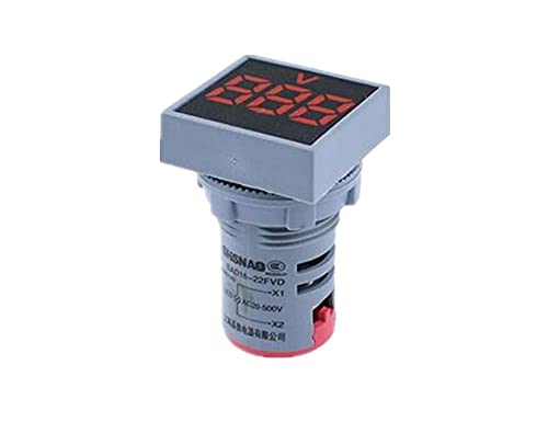 PHNT 22mm mini voltmetru digital pătrat AC 20-500V Volt Tensiune Testator Testator Contor Indicator LED Afișat