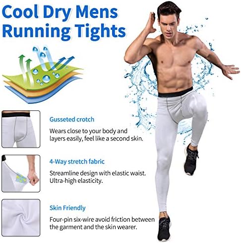 Bărbați compresie pantaloni rece uscat atletic jambiere antrenament rulează colanti activ sport Baselayer colanti barbati Yoga
