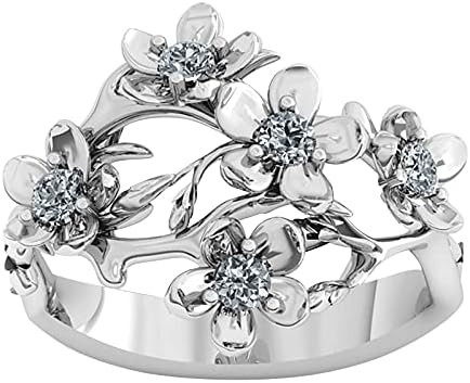 2023 noi bijuterii florale inel de logodnă modă pentru femei safire albe Inele de argint inele pentru băieți Anime