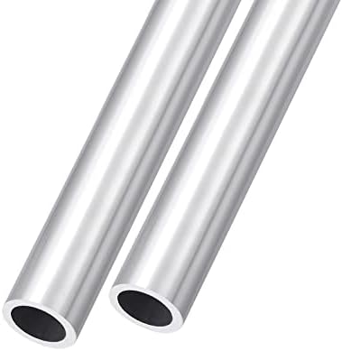 Metallixity 6063 tub de aluminiu 2PC, tub rotund din aluminiu - pentru mobilier pentru casă, utilaje, artizanat de bricolaj