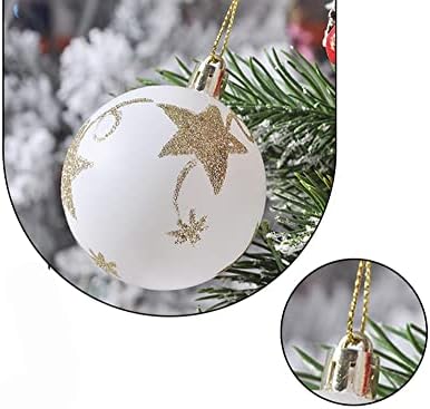 Ornamente cu bile de Crăciun decorare copac de Crăciun SHATTER PLASTIC PLASTICE SIGURTING SET BAUBLES