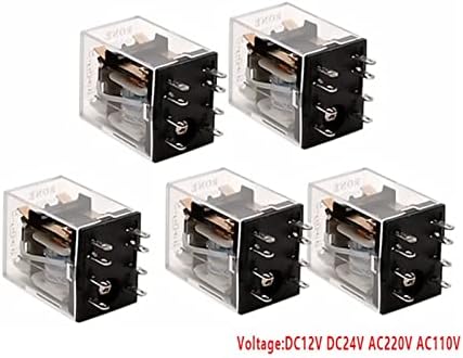 HKTS 5pcs releu intermediar Mini comutator releu Electromagnetic cu bobină LED DPDT General 8/11/14 pini AC 110V 220V DC 12V