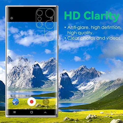 CloudValley pentru Samsung Galaxy S22 Ultra aparat de fotografiat Protector pentru lentile, sticlă securizată Din spate anti-zgârieturi