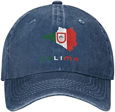 GLOOOB FLAG OF COLIMA MAP UNIEX CAP CAP CAP CAMIONER PĂRȚI CAZĂ TATE BASEBALĂ PĂRȚI CUTON COWBOY BLACK BLACK