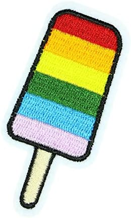 JPT - înghețată retro retro desert desert dulciuri pentru copii brodate applifică fier/cusut pe patch -uri ecuson dragut logo