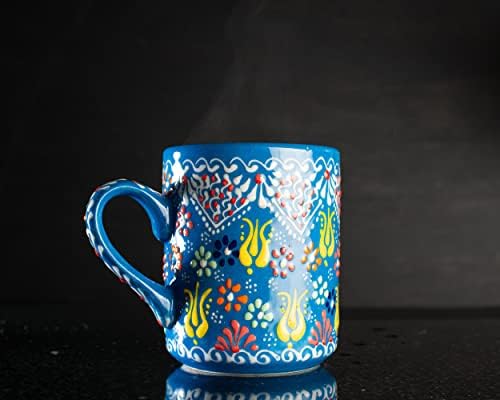Cană de cafea, cani ceramice turcești realizate manual. Cadouri unice de Ziua Îndrăgostiților pentru el. Ceai decorativ