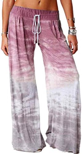 Kirnapci Women Casual Lounge Pantaloni Gradient Tie Dye Pantaloni sportivi liberi plus dimensiune