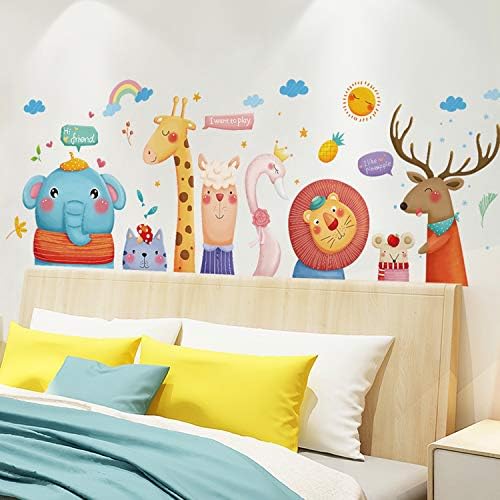 Animale perete autocolant desene animate copii DIY arta Decal autoadezive tapet detașabil murale decora pentru camera de zi