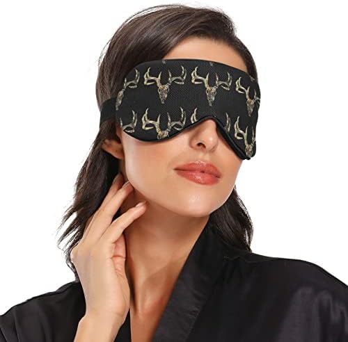 Unisex Sleep Eye Masca de vânătoare-deer-capetă-Camoflauge Night Sleeping Masca de somn confortabil pentru ochi de somn Cover