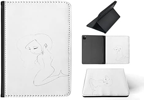 Cute Girl Sketch Art Desen 4 Flip Tablet Husa pentru Apple iPad Pro 11 / iPad Pro 11 / iPad Pro 11