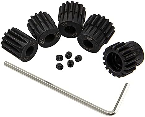 5pack share oțel 32p 5mm seturi de angrenaje pinion 13t 14t 15t 16t 17T Fit 5mm arbore compatibil cu HPI Kyosho Losi Axial