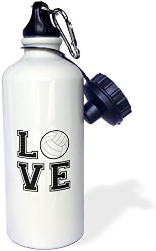 3Drose „Print of Love Volleyball” Sports Sports Water, 21 oz, alb