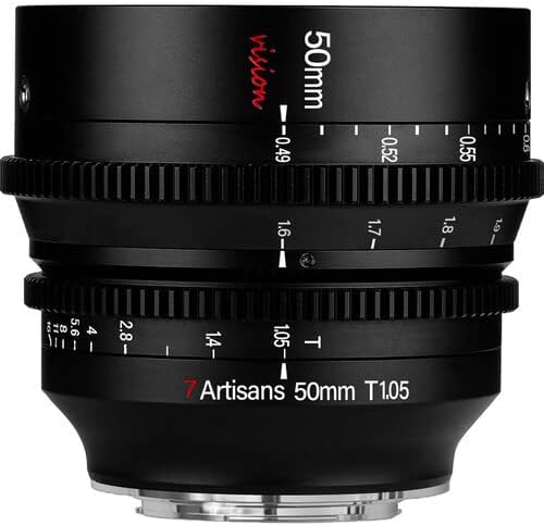 7artisans fotoelectric 50mm T1.05 viziune cine Lens pentru Leica L, Negru