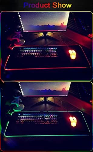 Culoare luminate Mouse Pad spațiu Gaming Mouse Pad iluminate tastatură covor XXL Led cu iluminare din spate birou Pad 31.5