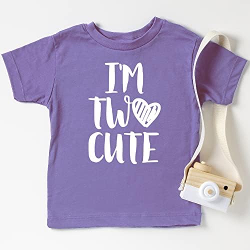 Olive Loves Apple Im two cute 2nd Birthday Shirt pentru fete mici a doua zi de naștere Outfit