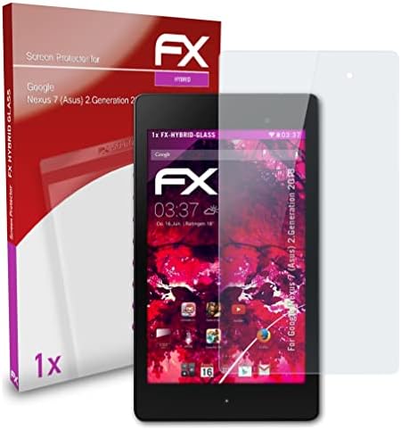 Film de protecție din sticlă din plastic ATFolix compatibil cu Google Nexus 7 2. Generare 2013 Protector de sticlă, 9H Hybrid-Glass