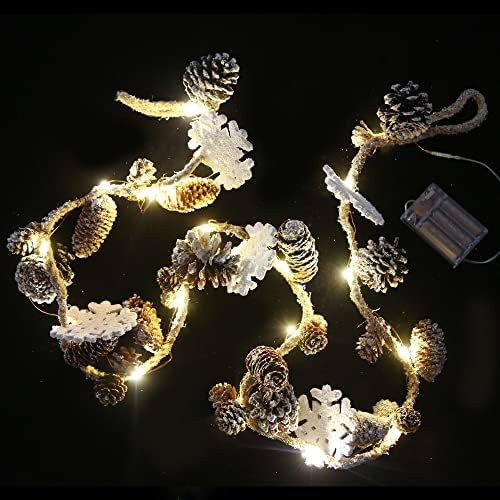 Lumini decorative de Crăciun LED Sârmă de cupru Light Sfoară Frânghie de zăpadă Fulgi de Snow Christmas Rattan Craft Festival