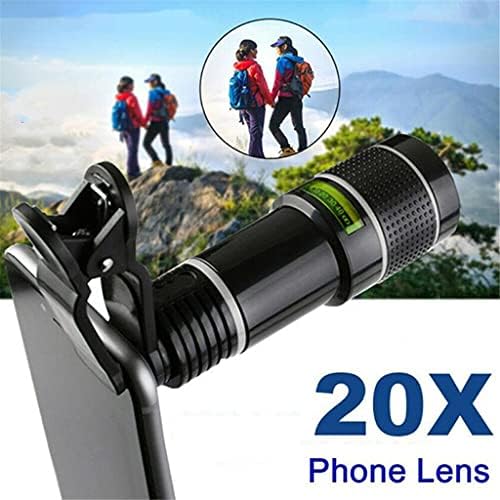 Mxiaoxia 20x Zoom Universal Smartphone aparat de fotografiat optic monocular Camping sport teleobiectiv Clip telescop lentilă