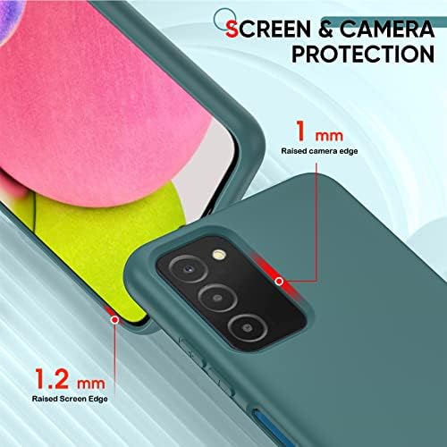 Husă Leyi Samsung Galaxy A03s, Husă pentru telefon a03s cu [pachet 2] Protector de ecran din sticlă temperată și Protector