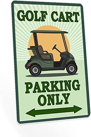 KILSPU Golf Cart parcare doar semn Decor curs parcare perete semn metalic semne metalice Retro placă Decor de perete 6x8 Inch