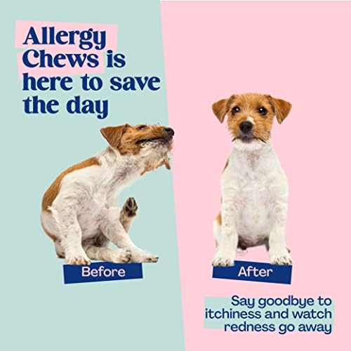 Fifth & amp; Fido Anti Itch pentru câini tratamentul mâncărimii pielii & alergia la câini mestecă cu Omega 3 ulei de pește