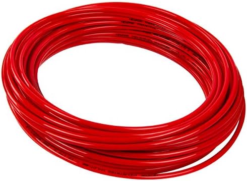 Tub de plastic roșu opac roșu -temperatură rezistentă pentru aplicații chimice - diametru interior 7/8 - Diametru exterior