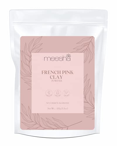 Pulbere de argilă roz franceză de meesha / 100g / pulbere de argilă roz naturală / vegană și fără cruzime / îngrijire