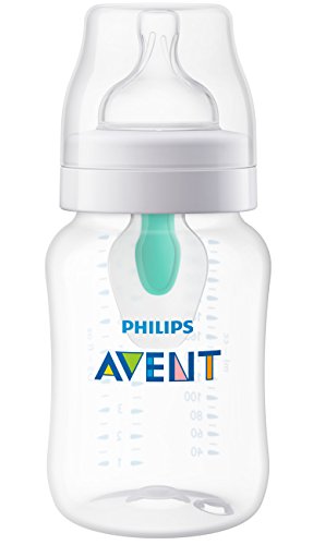 Biberon anti-colici Philips AVENT cu aerisire fără aer, limpede, 9 Oz