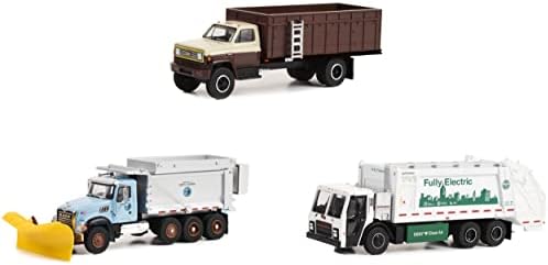 S.D. Set de camioane cu 3 bucăți Seria 17 1/64 Modele Diecast de Greenlight 45170 A-B-C