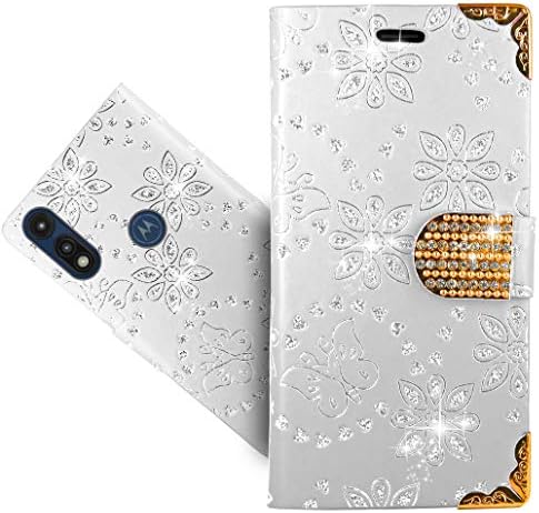 Motorola Moto E caz, CaseExpert Bling de lux din piele de diamant Kickstand Flip portofel sac caz de acoperire pentru Motorola