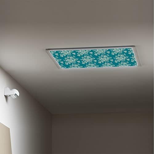 Huse de lumină fluorescentă pentru panouri de difuzor de lumină de tavan-model de frunze-Huse de lumină fluorescentă pentru